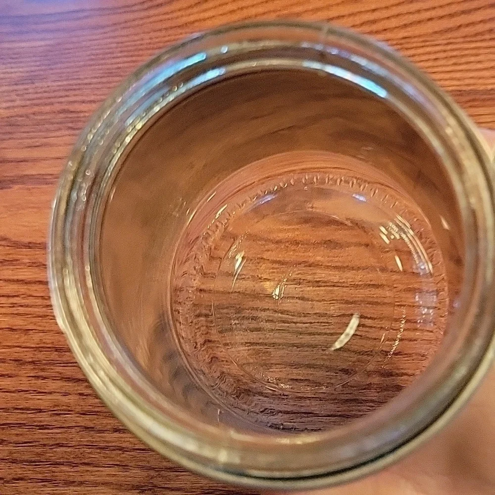 Stainless steel & glass dog biscuit/treat container.  Paw print.  7" x 4.5" - Picture 5 of 7